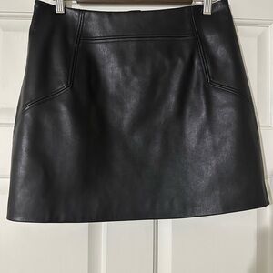 Black Leather Mini Skirt